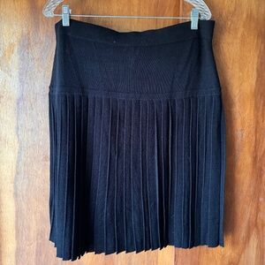 Manoukian Wool Blend Pleated Skirt XL